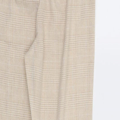 Plains & Prints Womens Beige Check  Trousers  Size XS L26 in
