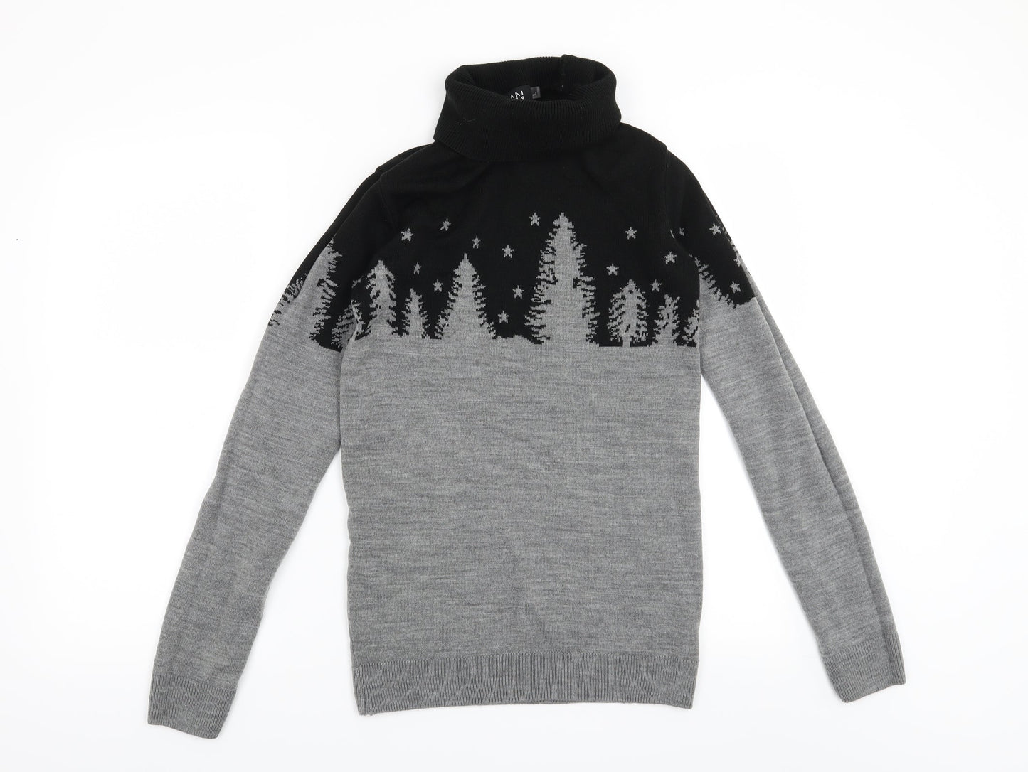 Boohoo Mens Grey   Pullover Jumper Size L