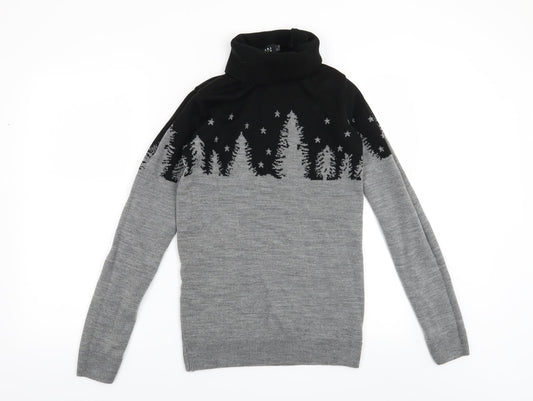 Boohoo Mens Grey   Pullover Jumper Size L