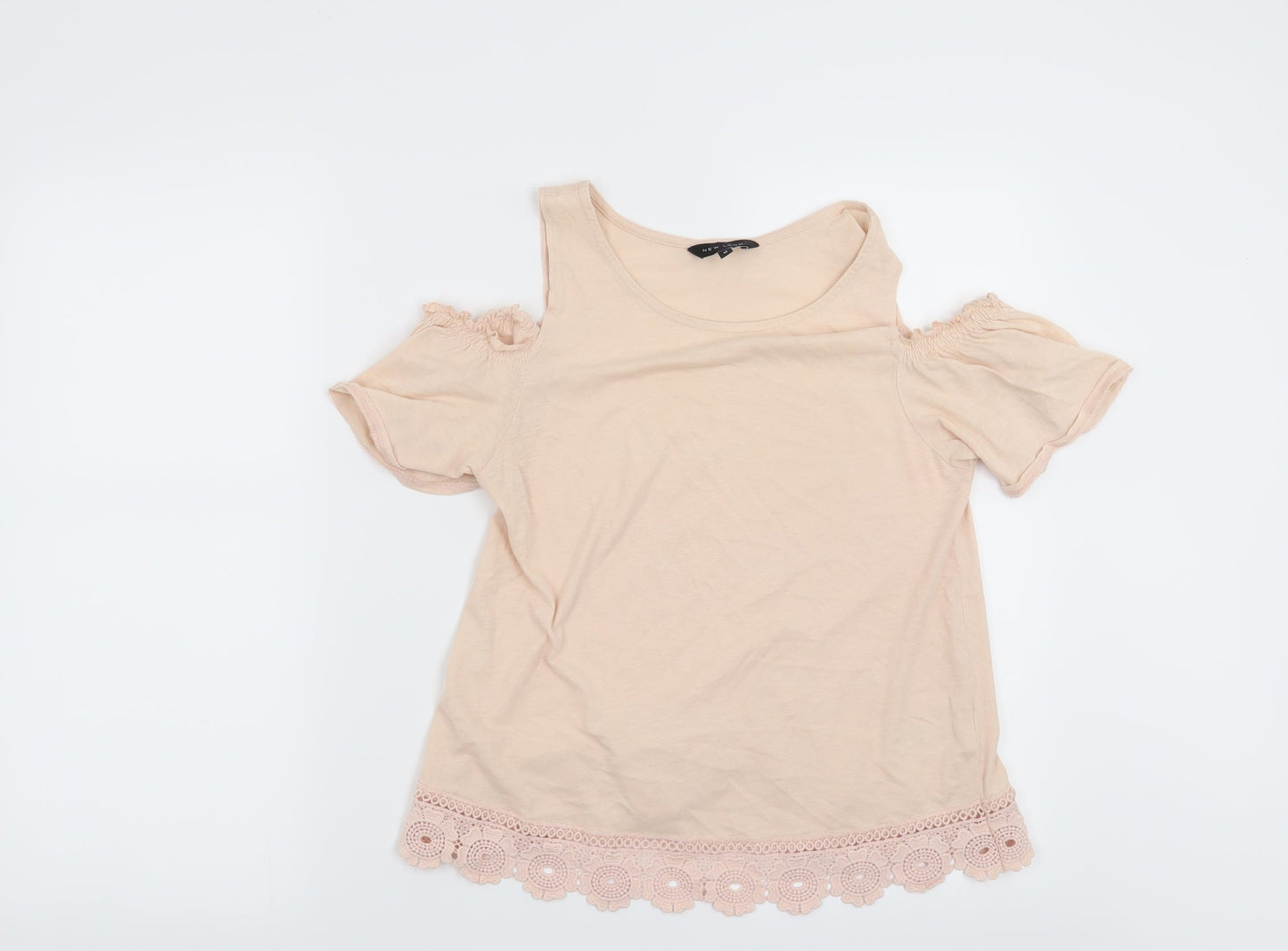 Womens UK Size 10 New Look Orange Basic T-Shirt
