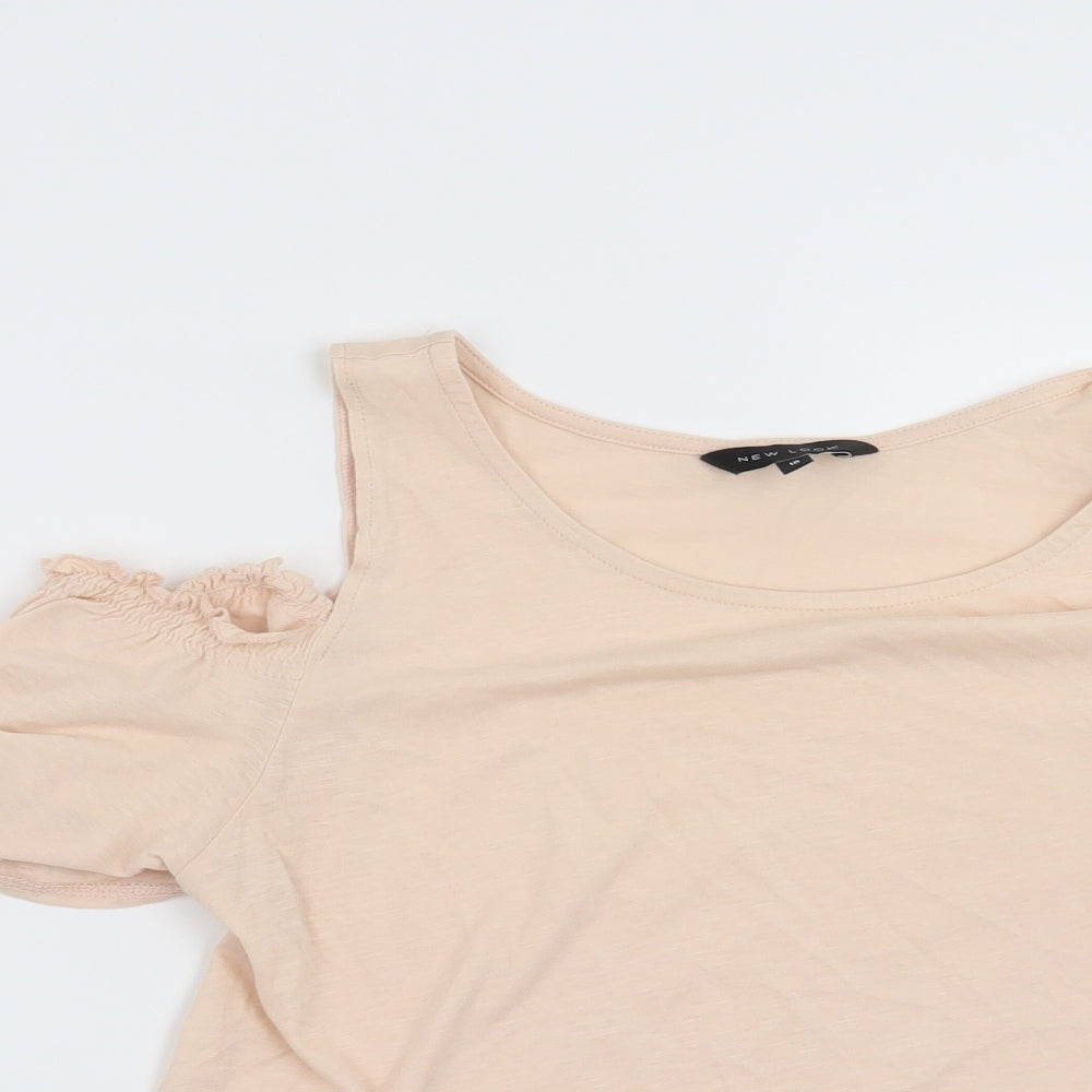 Womens UK Size 10 New Look Orange Basic T-Shirt