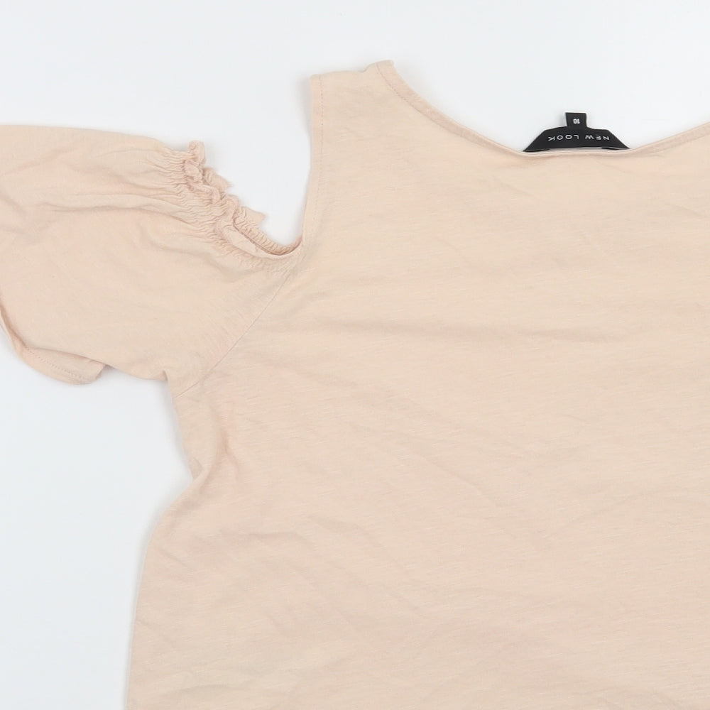 Womens UK Size 10 New Look Orange Basic T-Shirt