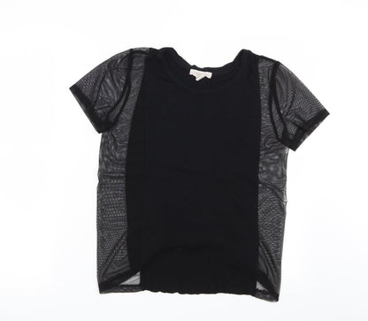 FOREVER 21 Womens Black   Basic T-Shirt Size S  - Mesh Panel