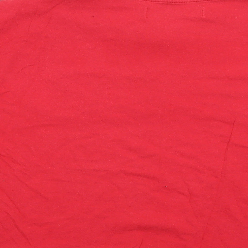 Womens UK Size S Preworn Red Basic T-Shirt