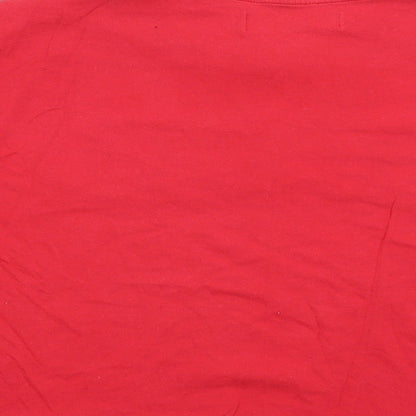 Womens UK Size S Preworn Red Basic T-Shirt