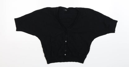 F&F Womens Black  Knit Cardigan Jumper Size 10