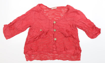 Colette Womens Red   Jacket Blazer Size 12