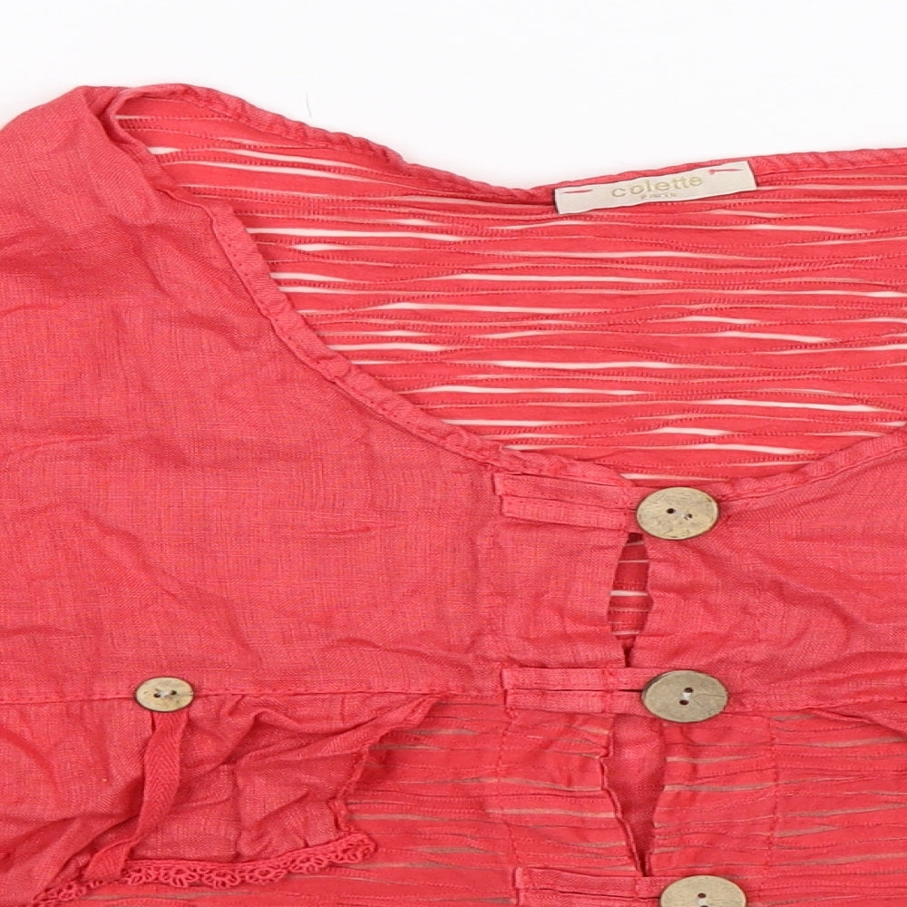 Colette Womens Red   Jacket Blazer Size 12
