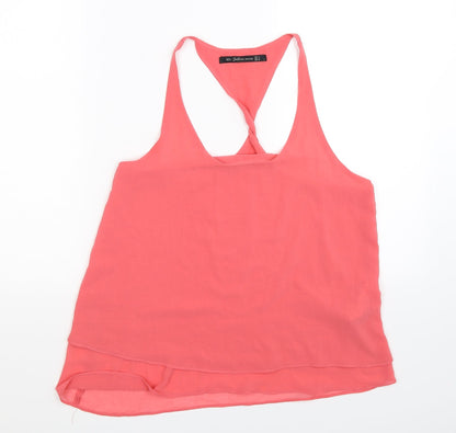 Womens UK Size S Zara Pink Basic Tank