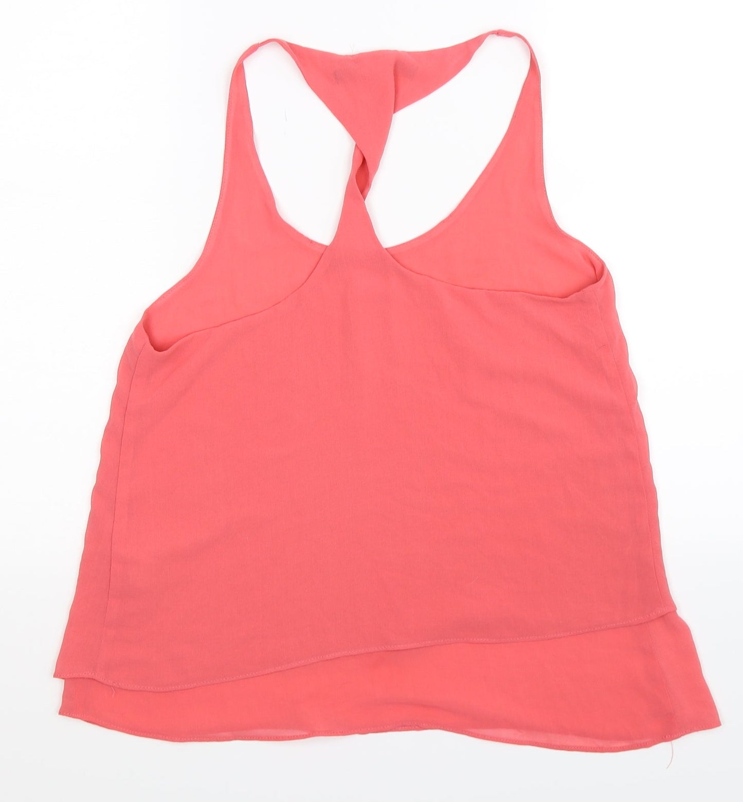 Womens UK Size S Zara Pink Basic Tank