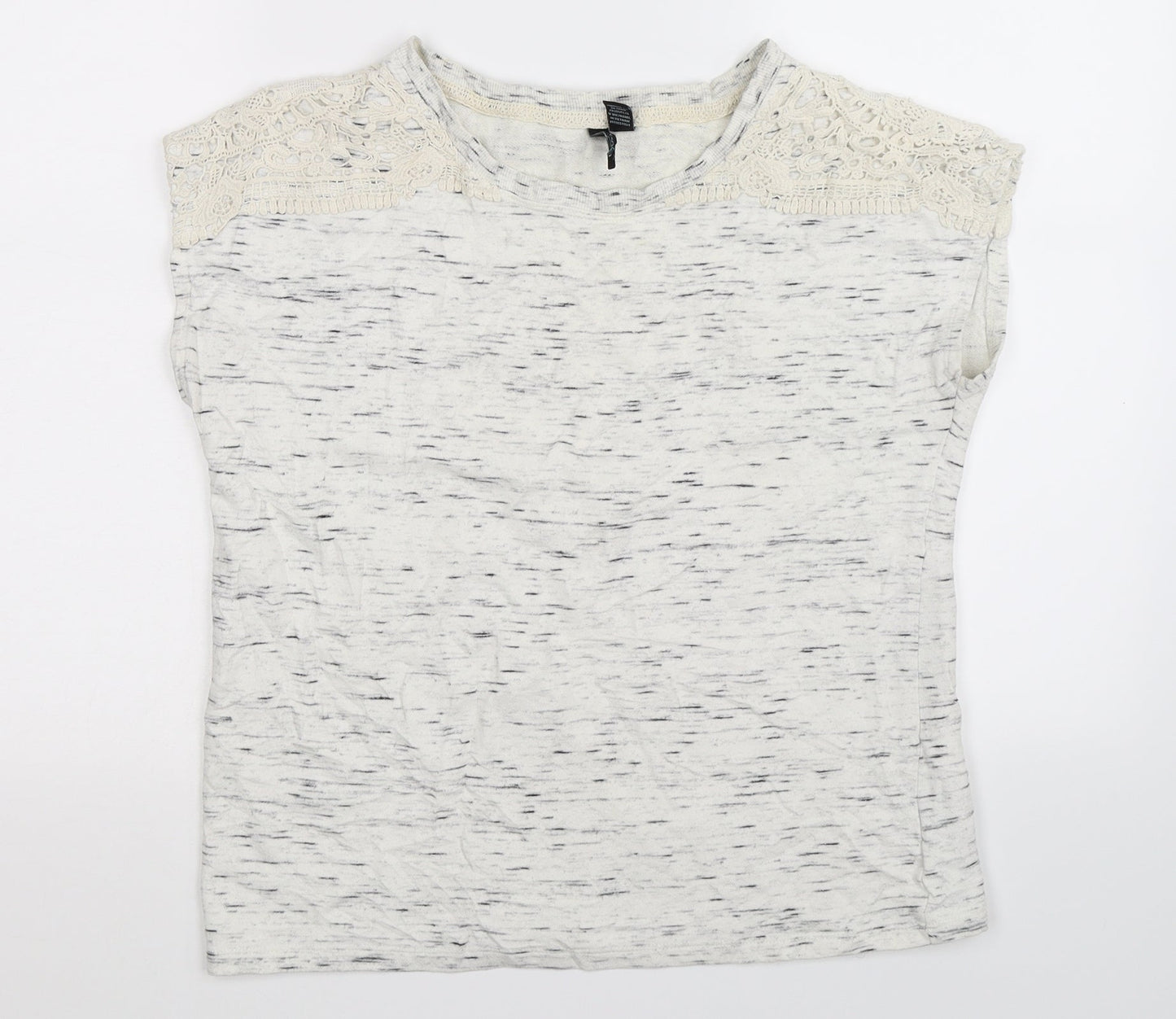 Womens UK Size S Cynthia Rowley White Basic T-Shirt