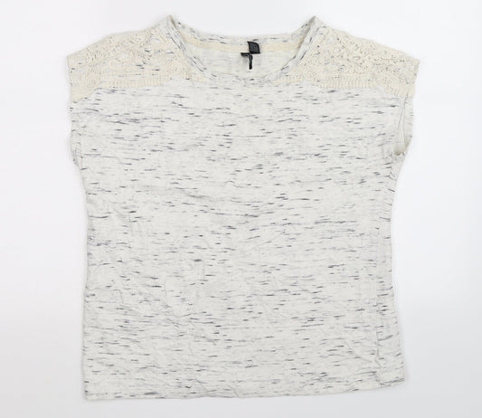 Womens UK Size S Cynthia Rowley White Basic T-Shirt