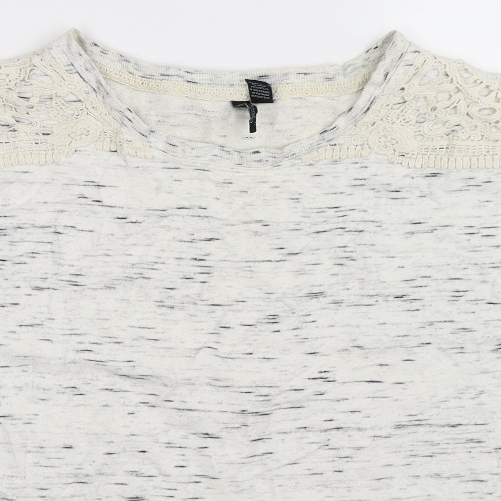 Womens UK Size S Cynthia Rowley White Basic T-Shirt