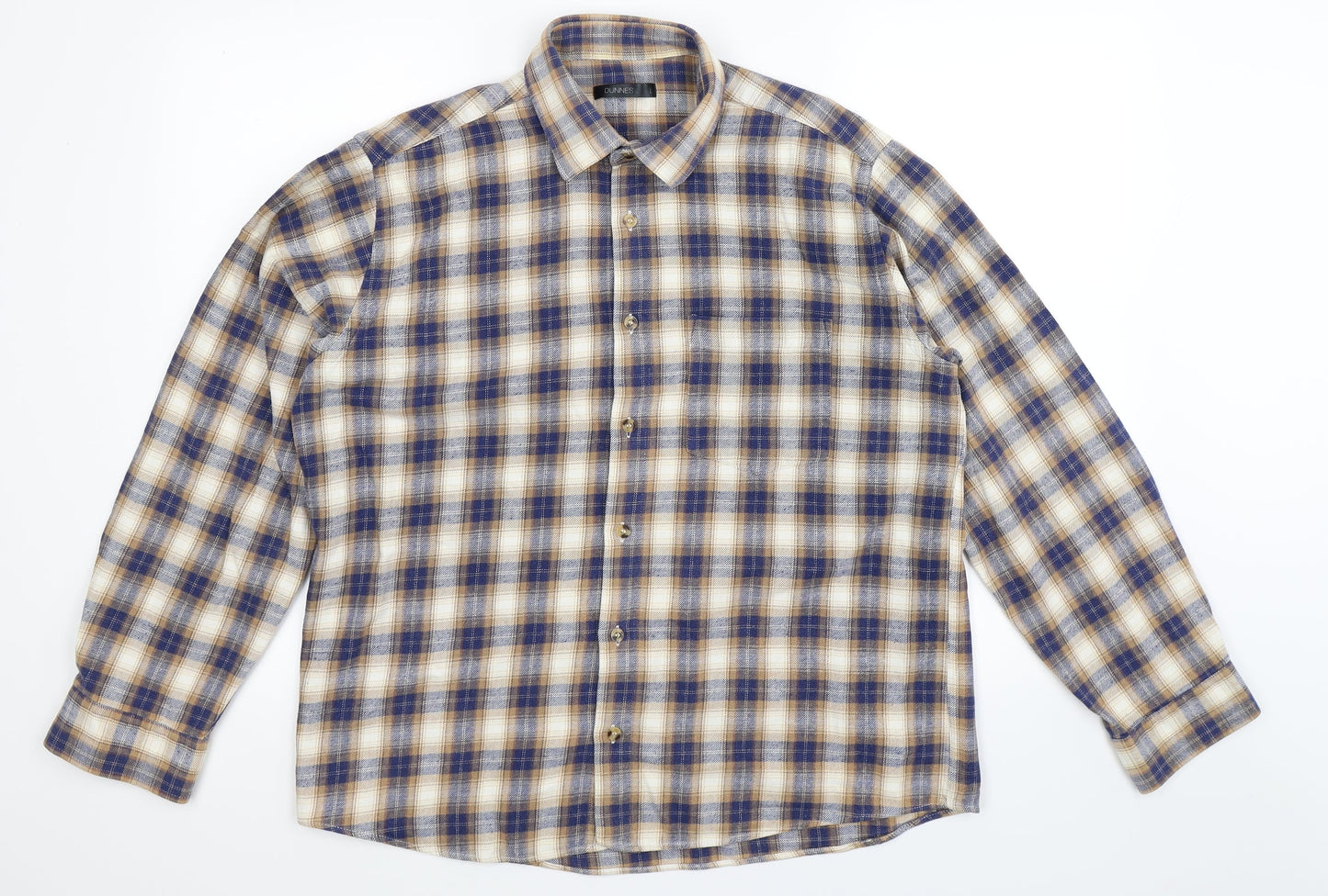 Mens UK Size L Dunnes Stores Multicoloured  Button-Up Long Sleeve Casual Shirt