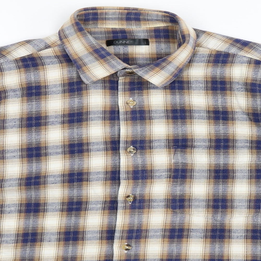 Mens UK Size L Dunnes Stores Multicoloured  Button-Up Long Sleeve Casual Shirt
