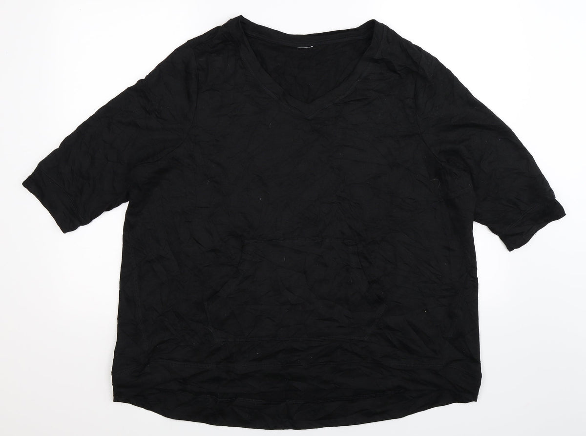 Womens Black   Pullover Sweatshirt Size 2XL