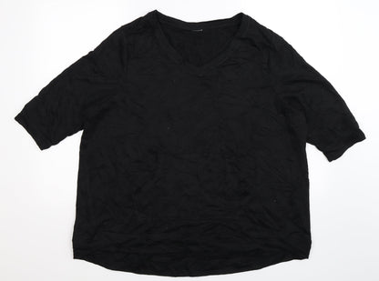 Womens Black   Pullover Sweatshirt Size 2XL