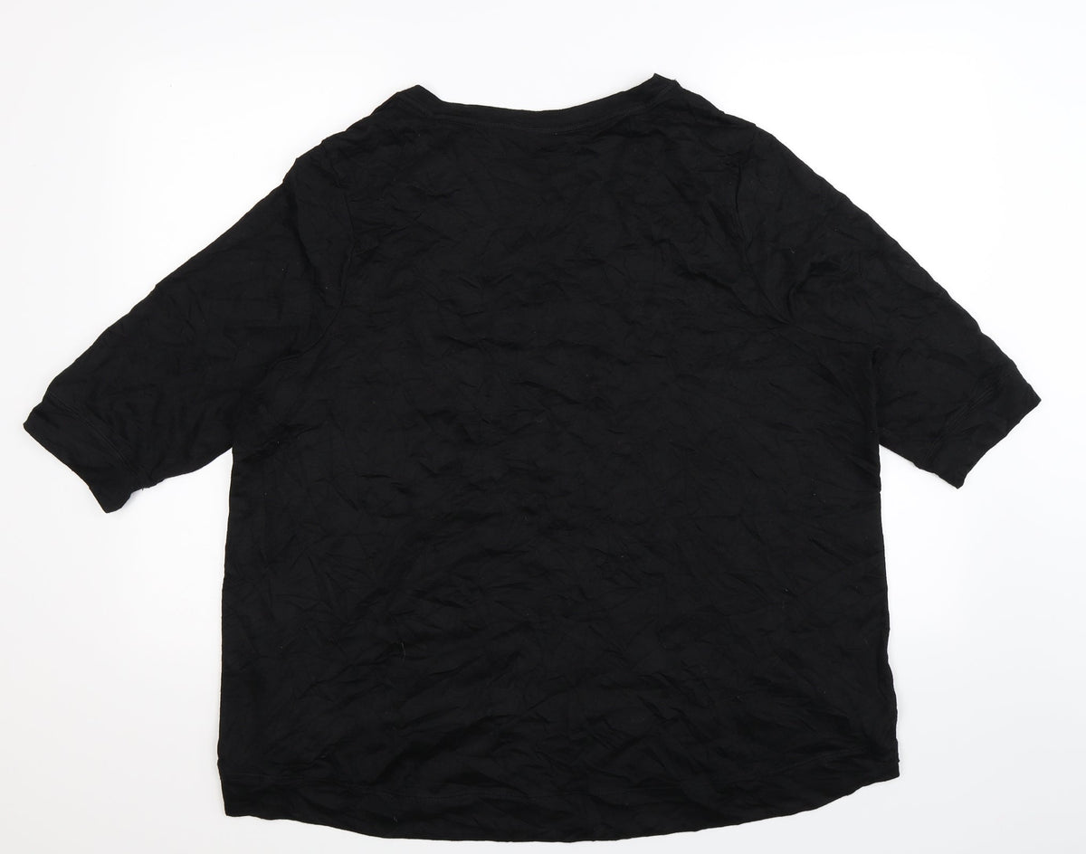 Womens Black   Pullover Sweatshirt Size 2XL
