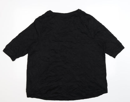 Womens Black   Pullover Sweatshirt Size 2XL