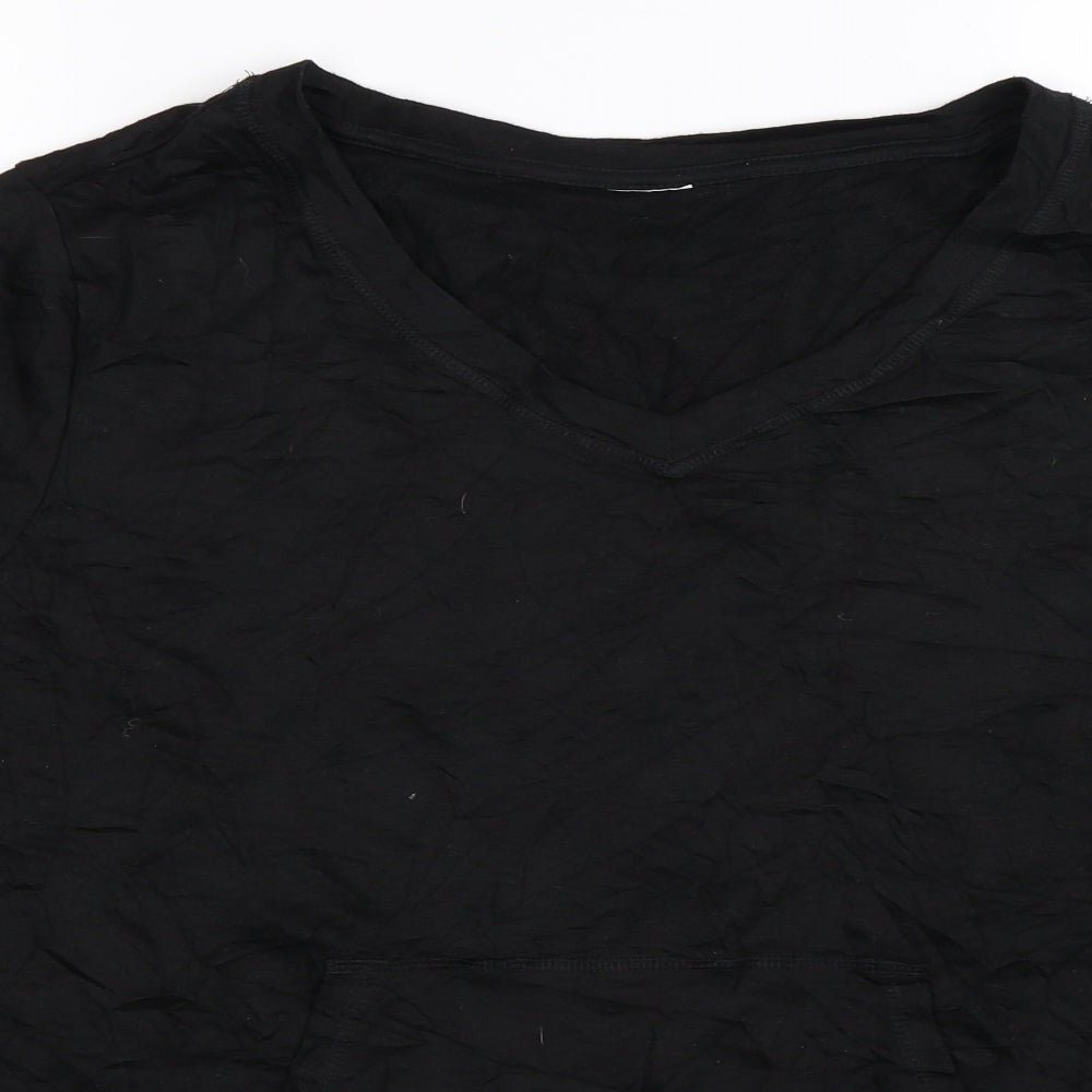 Womens Black   Pullover Sweatshirt Size 2XL