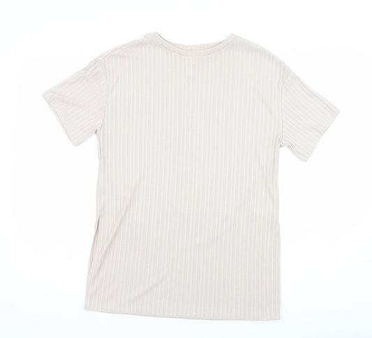 Womens UK Size XS H&M Beige Basic Blouse