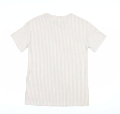 Womens UK Size XS H&M Beige Basic Blouse