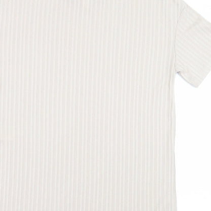 Womens UK Size XS H&M Beige Basic Blouse