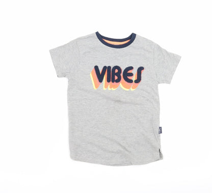 Primark Boys Grey   Basic T-Shirt Size 5-6 Years