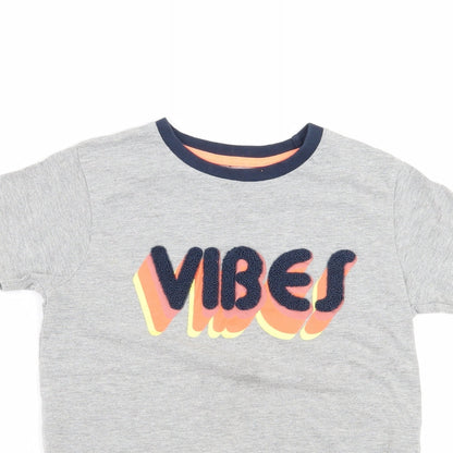 Primark Boys Grey   Basic T-Shirt Size 5-6 Years