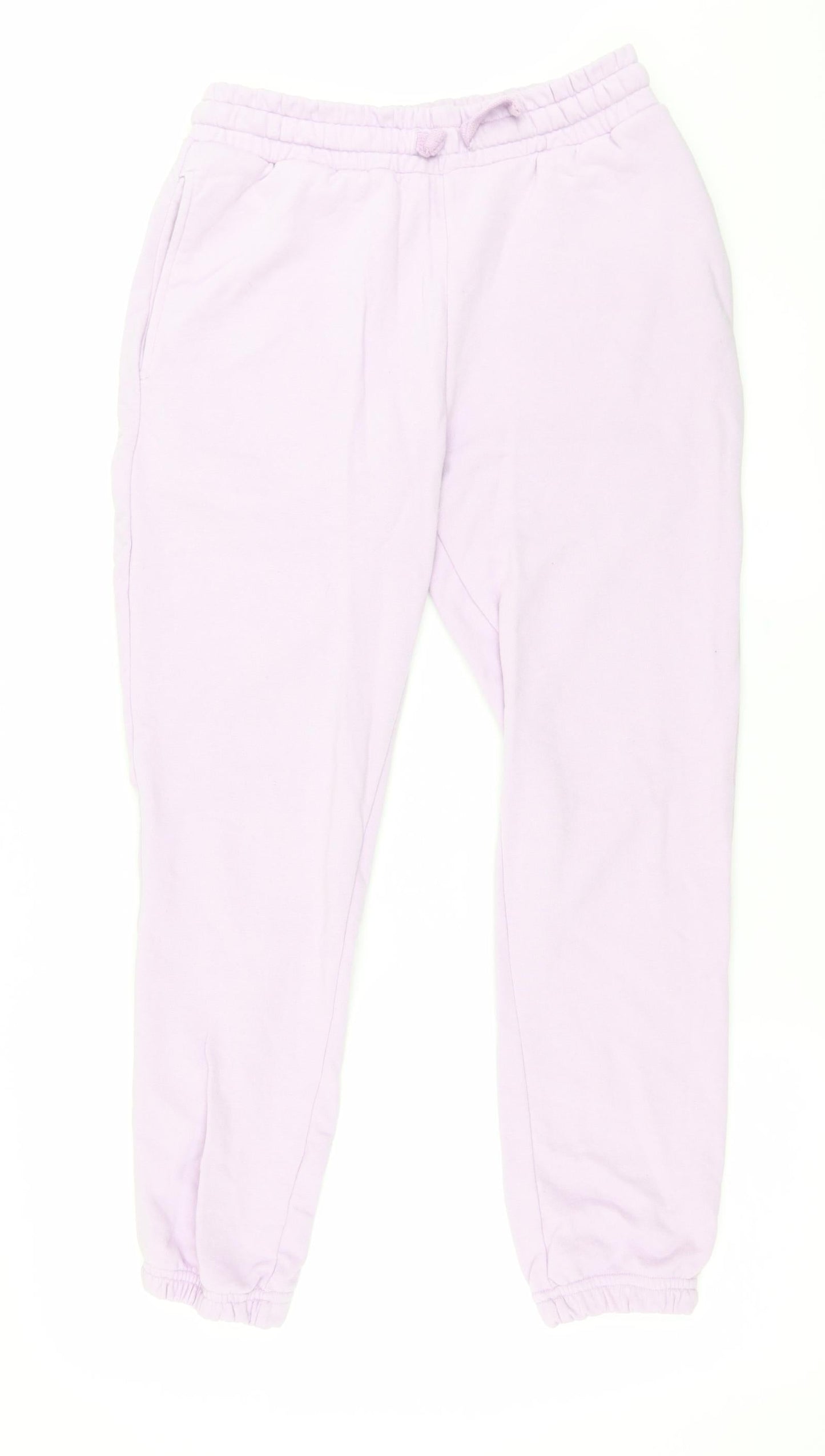 Womens UK Size L Pull&Bear Regular Fit Sweatpants Pink Trousers
