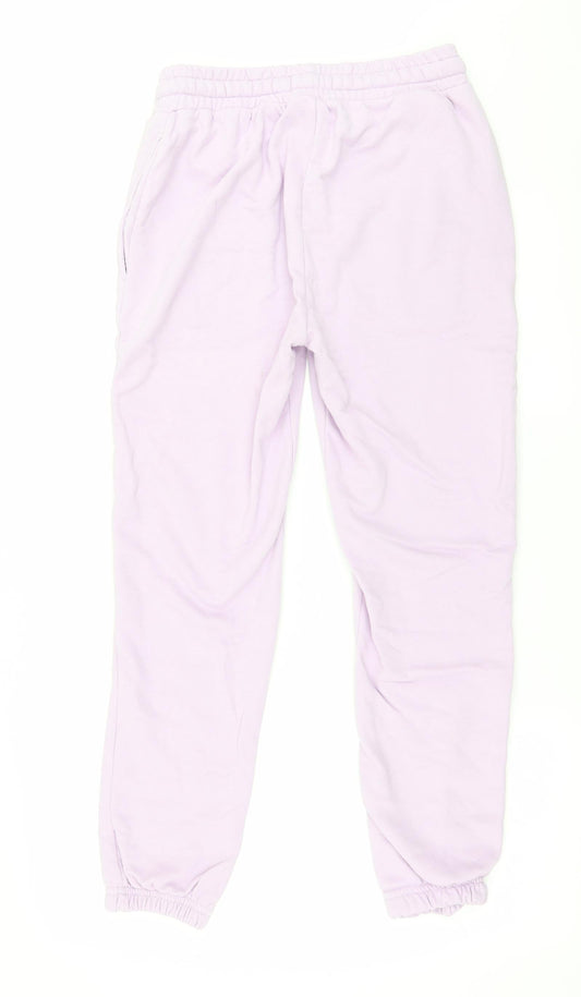 Womens UK Size L Pull&Bear Regular Fit Sweatpants Pink Trousers