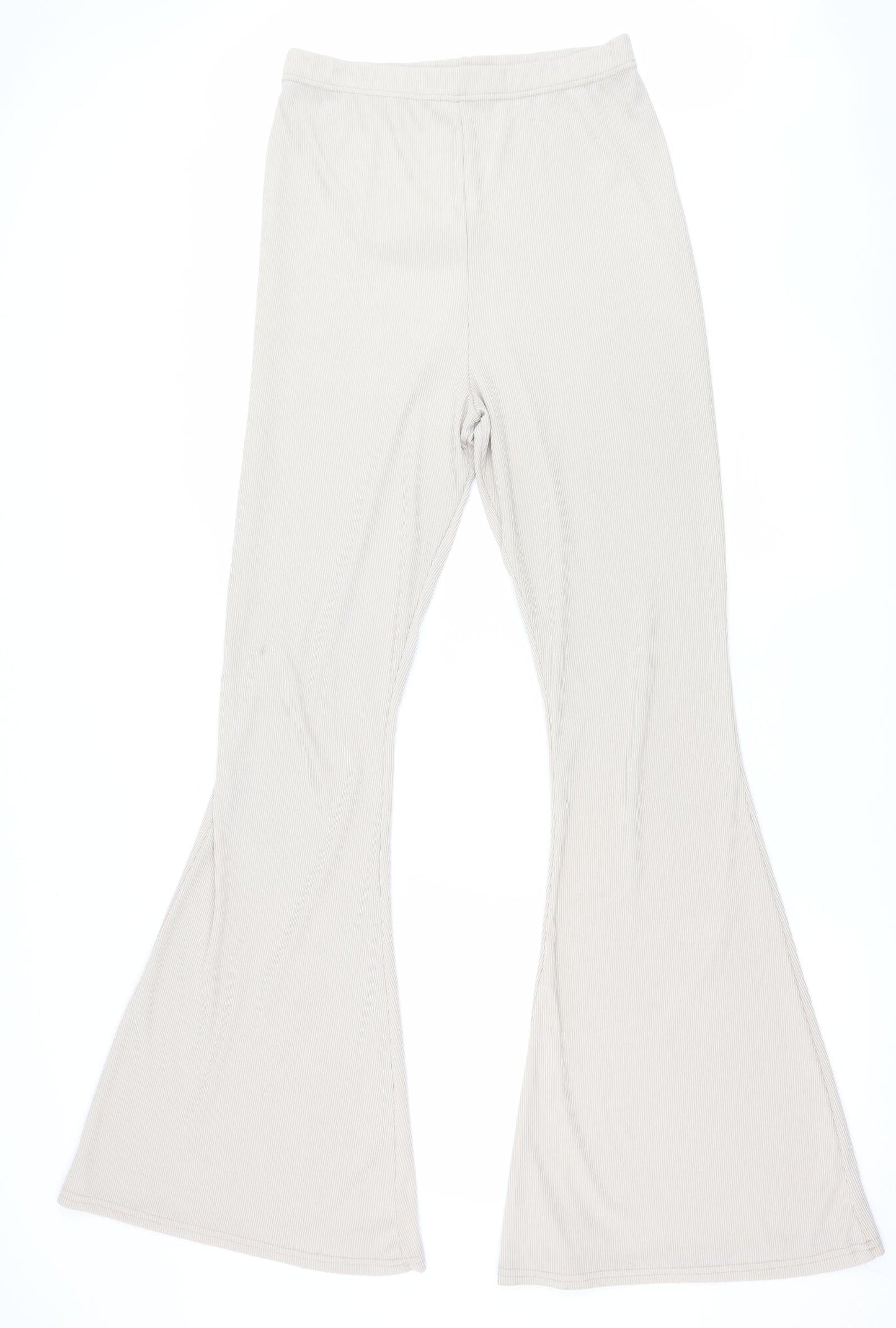 Womens UK Size 12 PRETTYLITTLETHING Regular Fit  Beige Trousers
