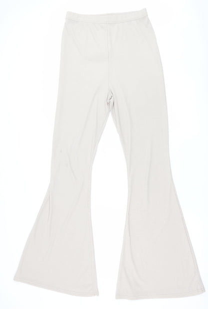 Womens UK Size 12 PRETTYLITTLETHING Regular Fit  Beige Trousers