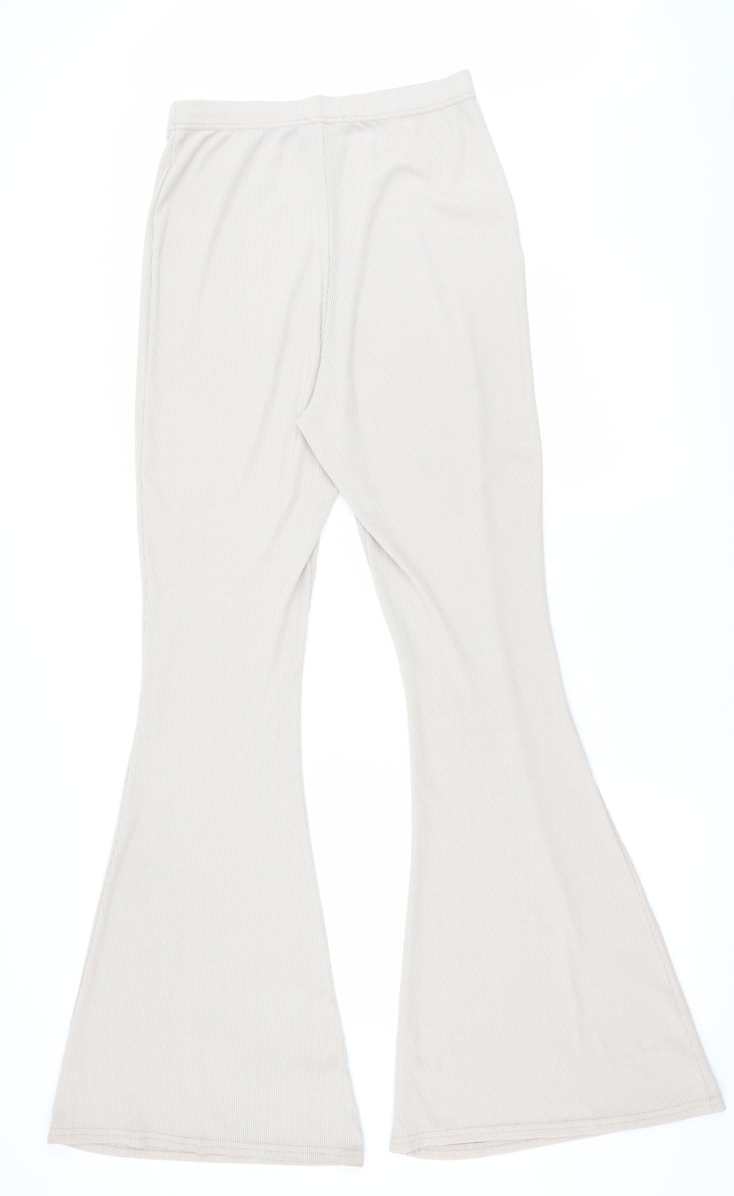 Womens UK Size 12 PRETTYLITTLETHING Regular Fit  Beige Trousers