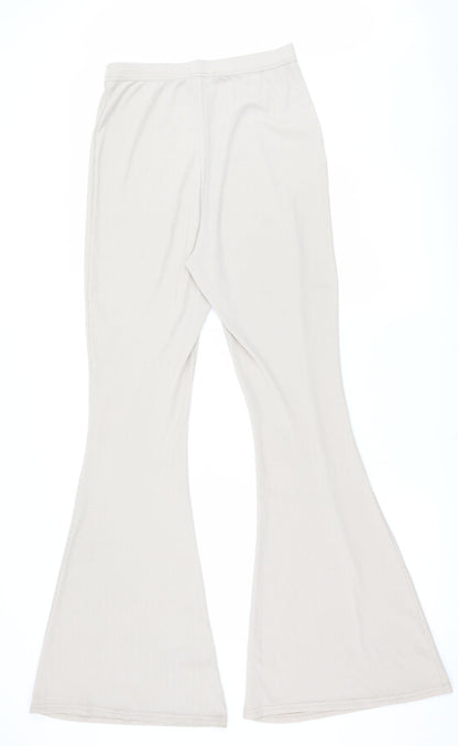 Womens UK Size 12 PRETTYLITTLETHING Regular Fit  Beige Trousers