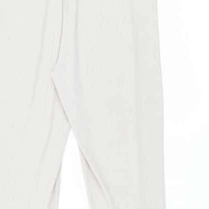 Womens UK Size 12 PRETTYLITTLETHING Regular Fit  Beige Trousers
