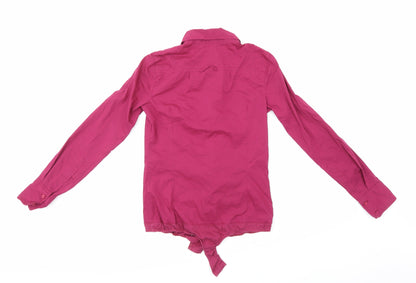 Top Secret Womens Purple   Basic Button-Up Size 36