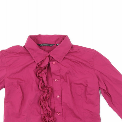 Top Secret Womens Purple   Basic Button-Up Size 36