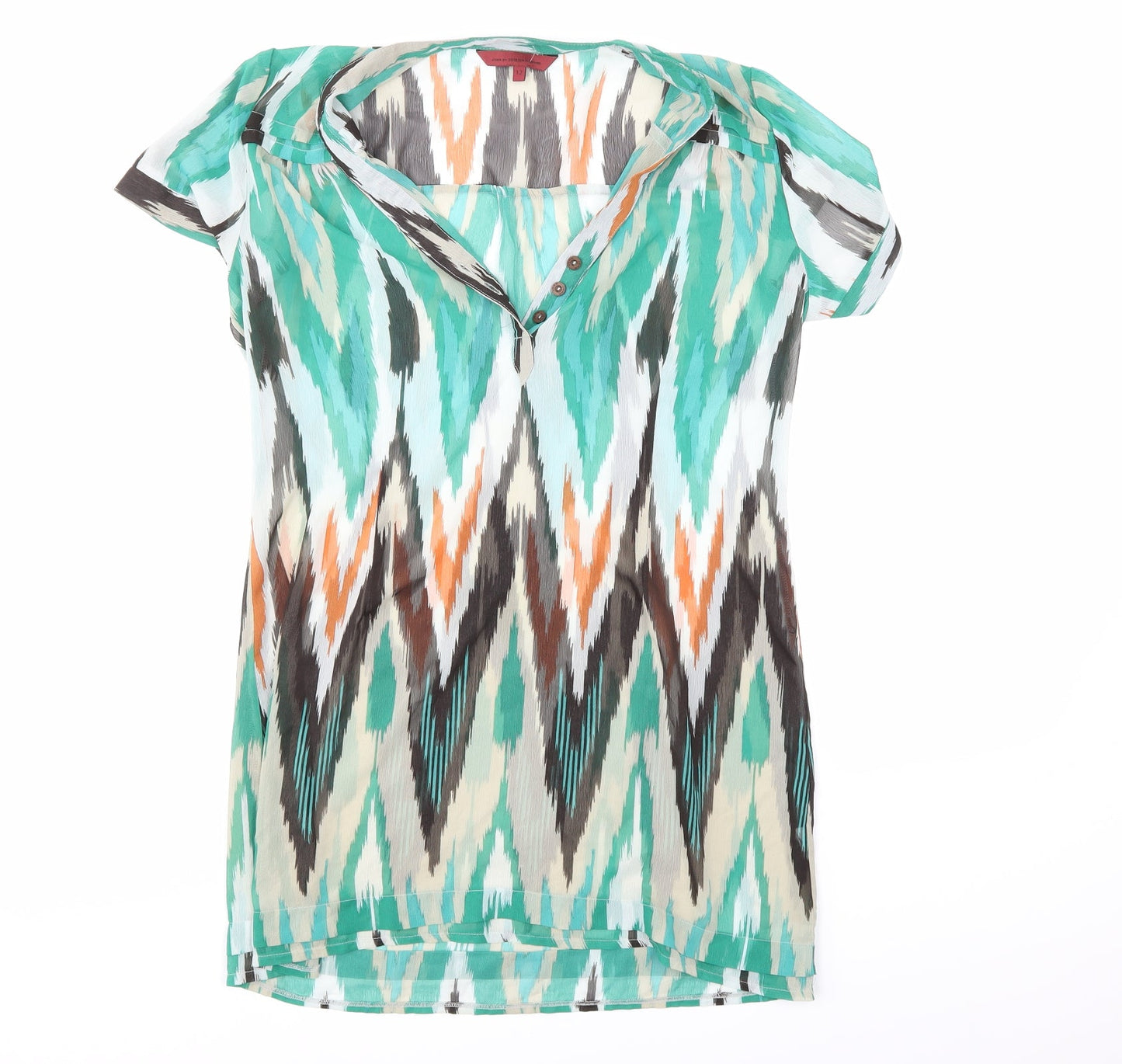 Womens UK Size 12 John Richmond Multicoloured Tunic Blouse