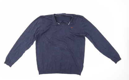 Easy Mens Blue   Pullover Jumper Size L
