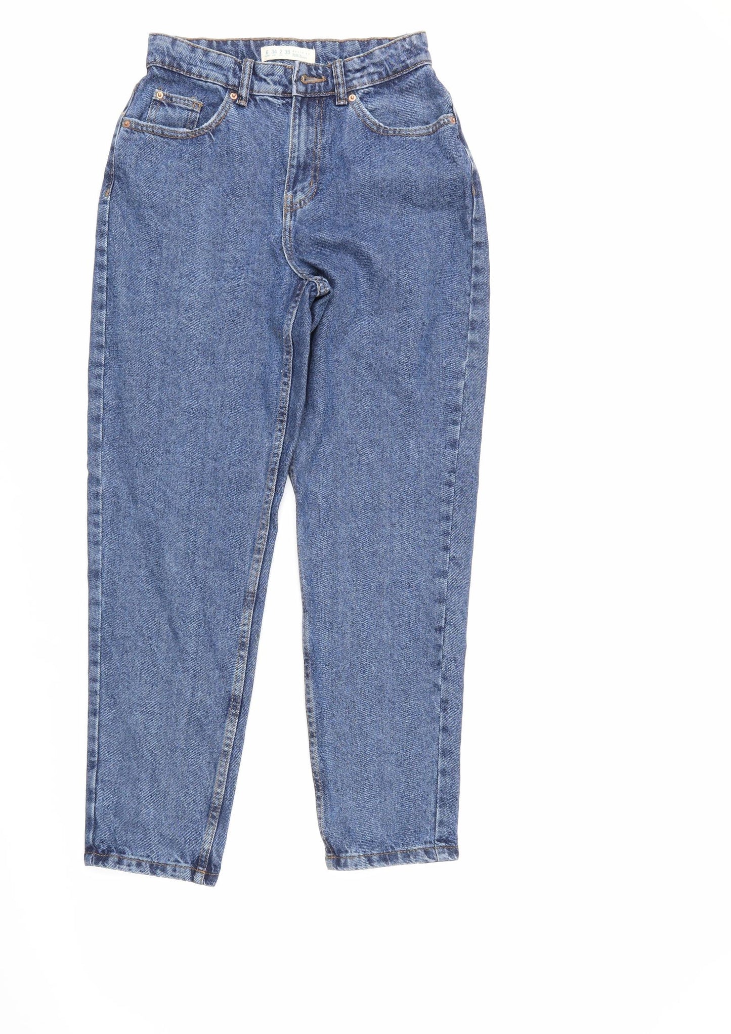 Denim & Co. Womens Blue  Denim Straight Jeans Size 6 L26 in