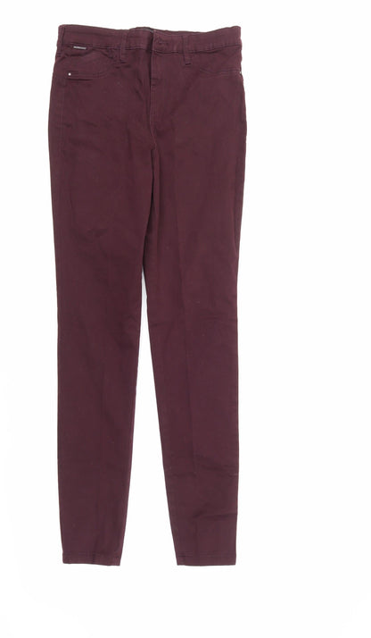 F&F Womens Purple  Denim Straight Jeans Size 6 L29 in