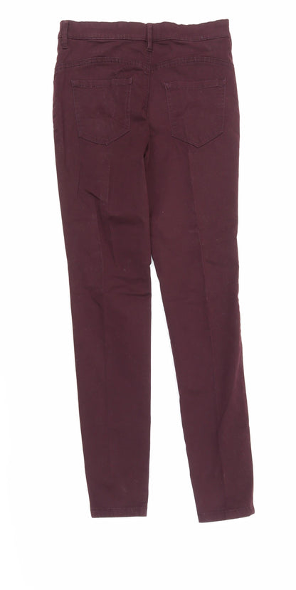 F&F Womens Purple  Denim Straight Jeans Size 6 L29 in