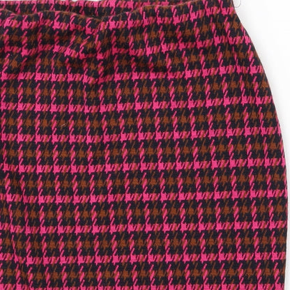 New Look Womens Pink Plaid  A-Line Skirt Size 8
