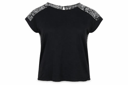 Womens UK Size 8 Papaya Black Basic Blouse