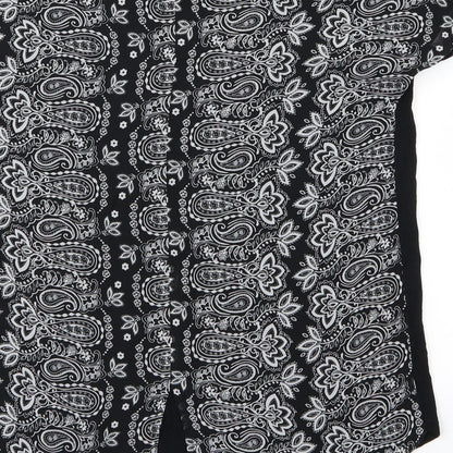 Womens UK Size 8 Papaya Black Basic Blouse