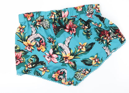 New Look Womens Blue   Hot Pants Shorts Size S - Butterflies