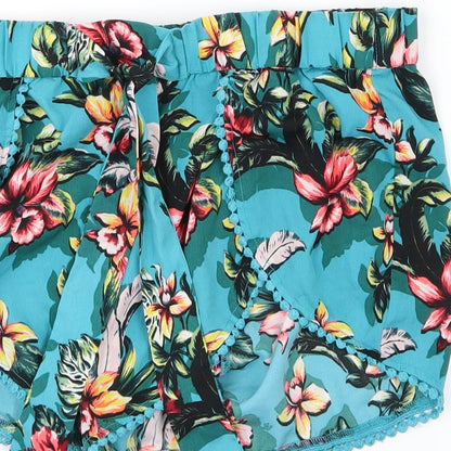 New Look Womens Blue   Hot Pants Shorts Size S - Butterflies