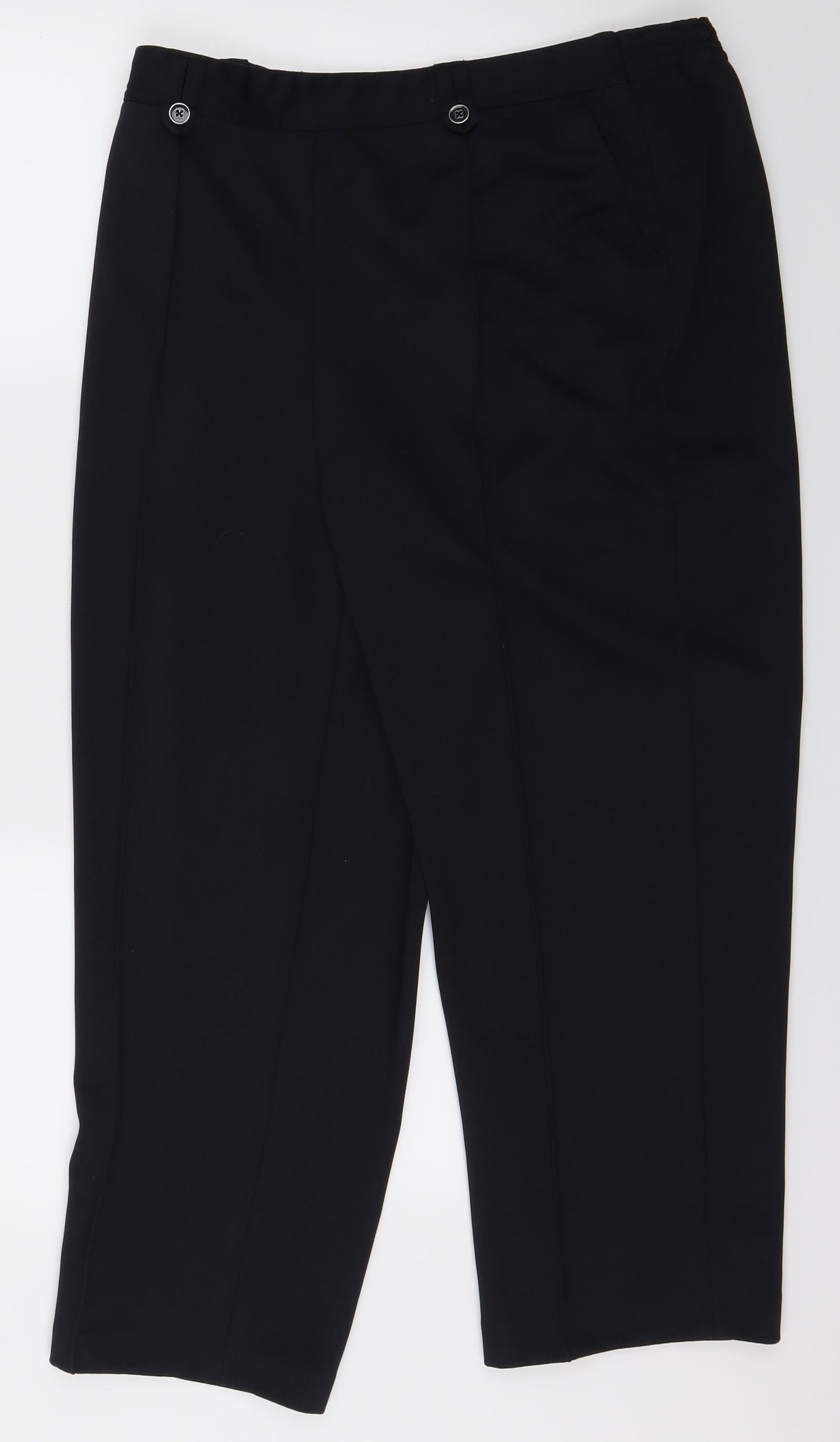 Womens UK Size 16 BM Regular Fit Dress Pants Blue Trousers
