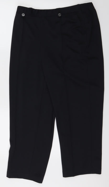 Womens UK Size 16 BM Regular Fit Dress Pants Blue Trousers